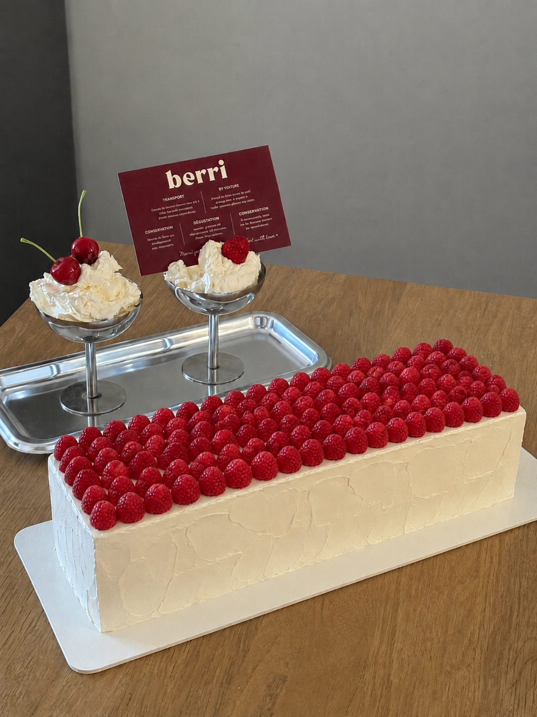 RECTANGULAR RASPBERRY CAKE